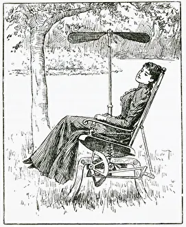Rocking Prints: Rocking-chair with fan 1893