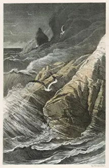 Seagull Prints: ROCKY COAST IN STORM