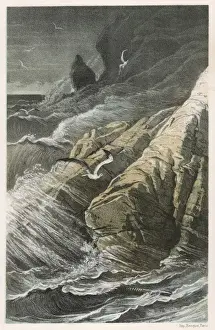 Soar Prints: Rocky Coast in Storm
