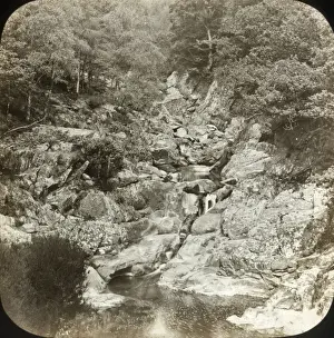 A rocky hillside stream, Wales