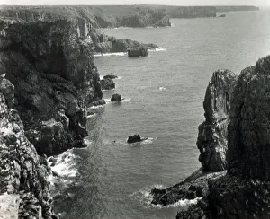 The rocky Pembrokeshire coastline, South Wales