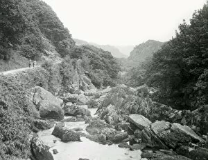 Rocky stream and footpath, North Wales