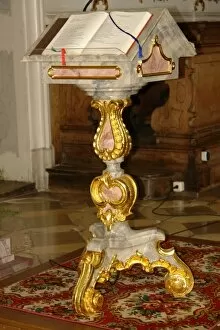 Images Dated 22nd June 2008: Rococo lectern, Studienkirche, Dillingen, Bavaria, Germany