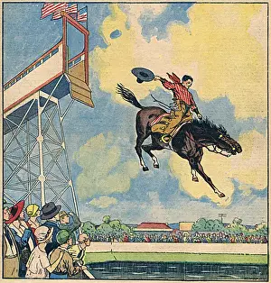 Rodeo Prints: Rodeo Riders Leap