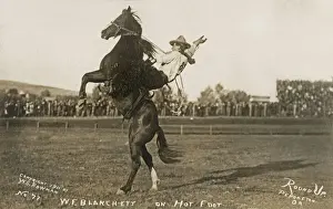 Rodeo - W. F. Blanchett on Hot Foot - Round up, Pendleton