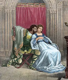 Roderic. Visigoth king (709-711). Roderic and Florinda (La C