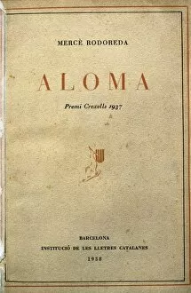 Barcelonians Collection: RODOREDA, Merc蠨1939-1983). Catalan novelist. Cover