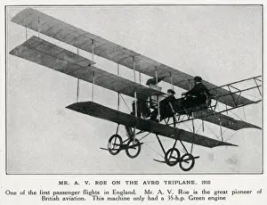 Roe on the Avro triplane in 1910