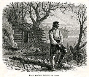 Abolitionist Gallery: Roger Williams Building his Own Home