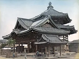 Kyoto Prints: Rokkaku-do temple, Kyoto, Japan, circa 1880s