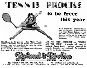 Roland & Rivkin tennis dress advertisement, 1927