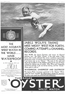 Images Dated 7th September 2016: Rolex Oyster Wrist Watch advertisement