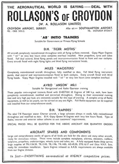 Sales Prints: Rollasons Of Croydon. Aircraft Sales & Services 1949