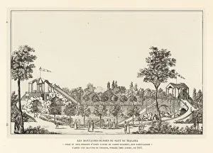 Aubert Prints: The roller coaster in the Ruggieri Gardens, Paris, 1817