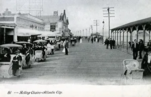 Boardwalk Prints: Rolling Chairs on the Boardwalk, Atlantic City, New Jersey