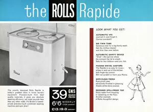 Images Dated 2nd March 2021: The Rolls Rapide Twin Tub washing machine - look what you get! A bargain at 39 guineas