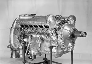 Rolls Prints: Rolls Royce Merlin 620 civil engine Starboard front quarter