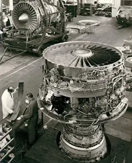 Rolls Prints: Rolls-Royce RB211 turbofans during production at Derby