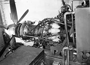 Rolls Prints: Rolls Royce RB39 Clyde axial turboprop on the testbed