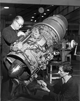 Turbojet Collection: A Rolls-Royce Viper turbojet in final assembly