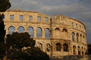 Amphitheater Collection: Roman amphitheater (I century A.D.). Pula. Croatia