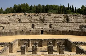 Roman amphitheatre. 2nd century BC. Italica. Spain
