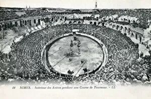 Images Dated 6th March 2020: Roman Amphitheatre at Nimes, France - Bullfight. Built around 70 CE