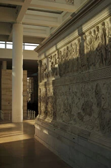 Agrippa Collection: Roman Art. Italy. Ara Pacis Augustae. Processional frieze an