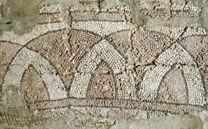 Images Dated 10th August 2007: Roman Art. Mosaic in the courtyard of the Butrint Museum. De
