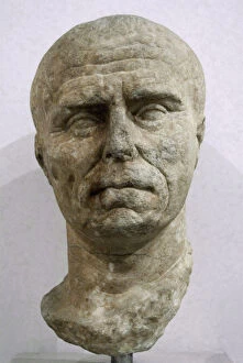 Images Dated 1st April 2009: Roman Art. An old man head. 1st century B.C