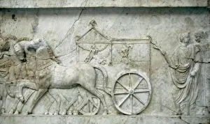 Chariot Prints: ROMAN ART. Roman marble relief from a conmmemorative monumen
