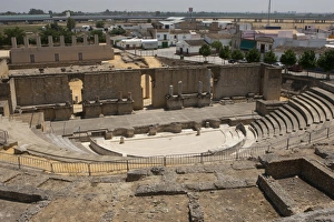 Images Dated 29th June 2006: Roman Art. Spain. Andalusia. Italica. Theatre