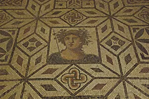 Images Dated 21st April 2007: Roman Art. Spain. Mosaic of Bacchus
