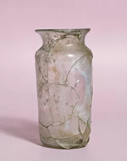 Roman Art. Spain. Small jar for ointments with neck. Clear b