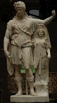 Images Dated 31st May 2008: Roman Art. Statue of Dionysos leaning on a female figure ( H