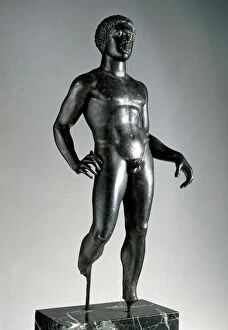 Romans Collection: Roman art. Statue of a young athlete. National Archaeologica