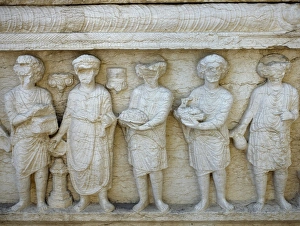 Roman art. Syria. Reliefs of a sacrifice. Palmyra Archaeolog Roman art. Syria. Reliefs of a sacrifice. Palmyra Archaeolog