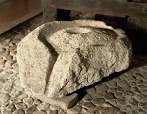 Roman base of a press, special for wine. 1st century BC. Spa