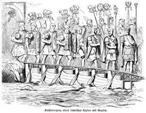 Legionaries Prints: Roman Bridge of Boats