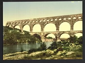 Agrippa Collection: Roman bridge over the Gard, constructed by Agrippa, Nimes, F