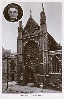 Railings Prints: Roman Catholic church, Farm Street, Mayfair, London