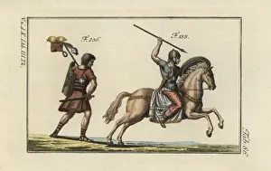 Spalart Prints: Roman cavalry with javelin and a Roman soldier