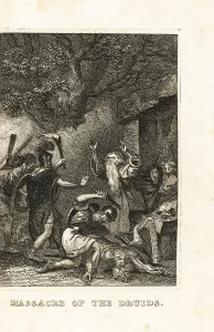 Mona Prints: Roman centurions slaughtering Druids, Anglesey, 60AD