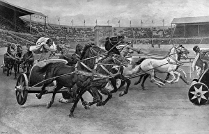 Images Dated 24th March 2016: Roman Chariot Races at the British Empire Exhibition