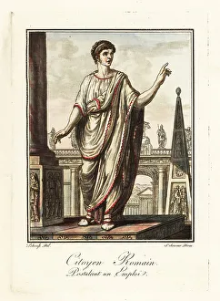 Toga Prints: Roman citizen applying for a job, ancient Rome