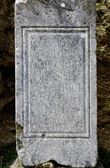 Santiago Prints: Roman city of Mirobriga. Inscription to an Italica citizen