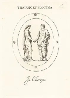 Roman Emperor Trajan and wife Pompeia Plotina