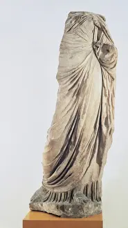 Pleat Prints: Roman female sculpture with tunic. Spain