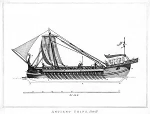 Images Dated 9th February 2011: Roman Galley (W / Sails)