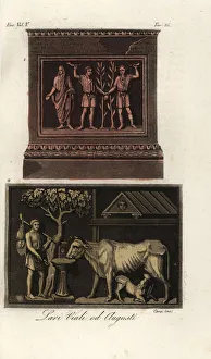 Purification Collection: Roman Lararium shrine and Lustrazio purification rite
